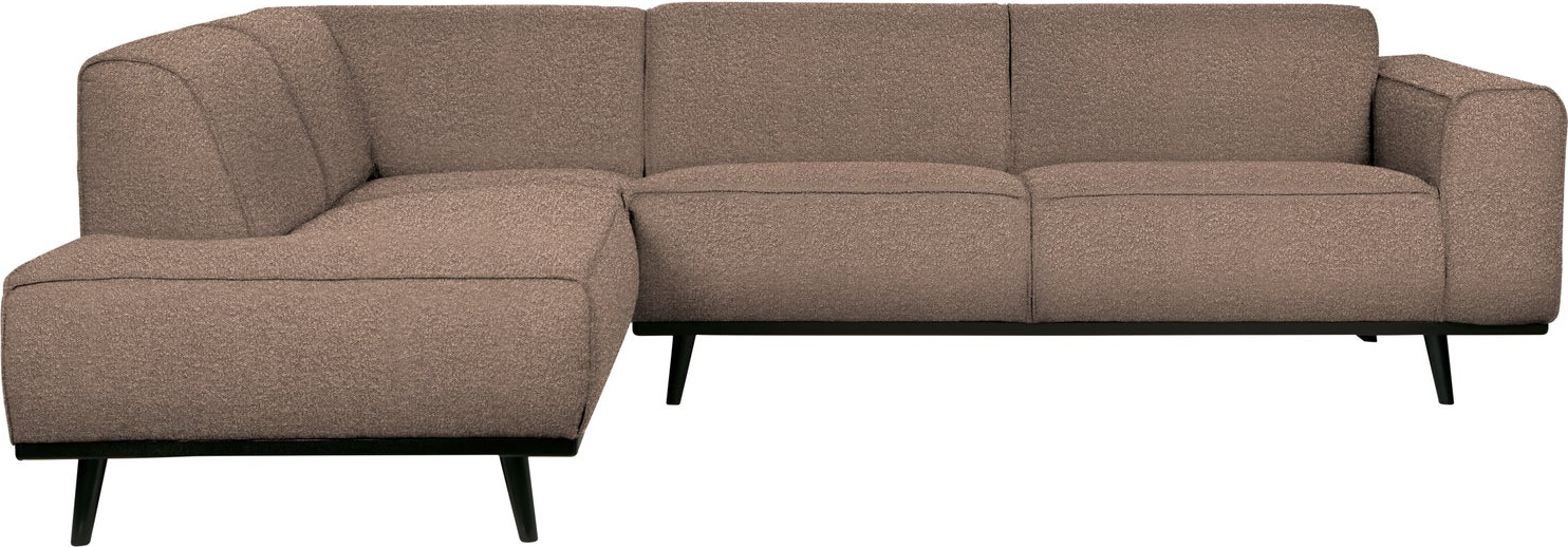 Hjørnesofa Woood Statement Venstrevendt Chaiselong 274x210   Bouclé Nougat