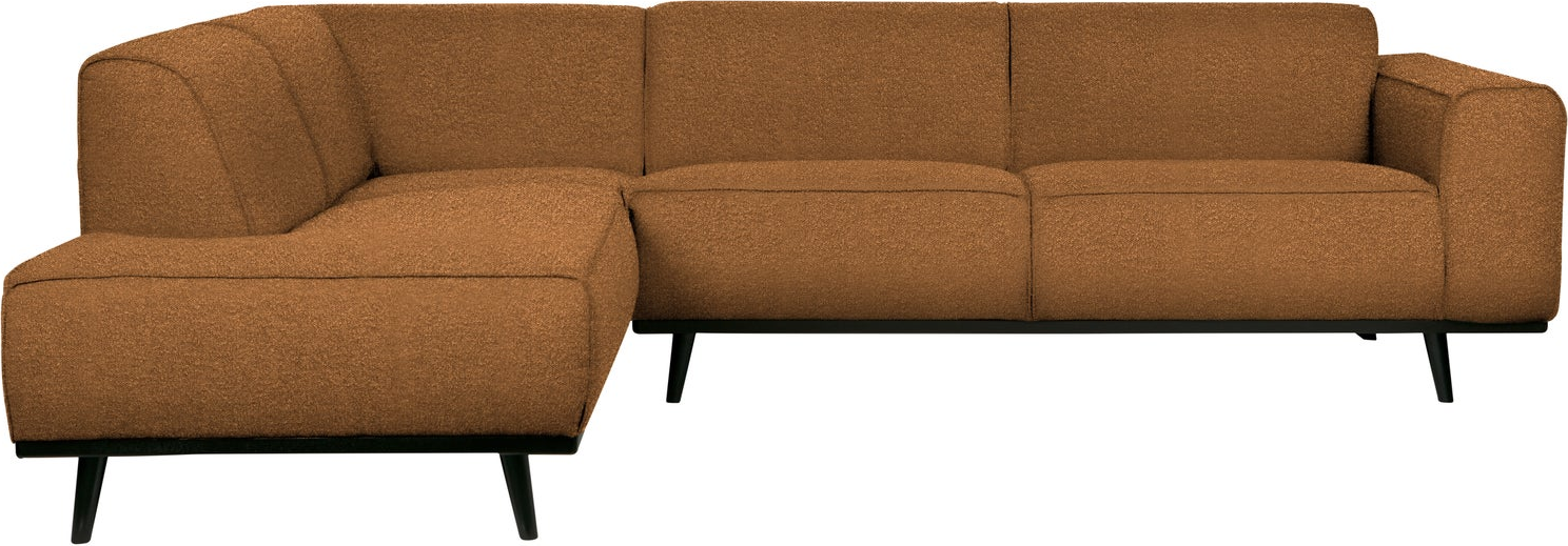 Hjørnesofa Woood Statement Bouclé-betræk Rødbrun Venstrevendt Chaiselong H77ã B274ã D210