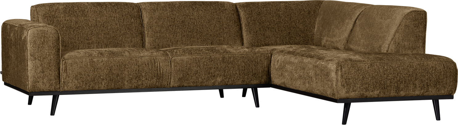 Hjørnesofa Woood Statement Brass Guld Strukturvelour 274ã 210   Højrevendt