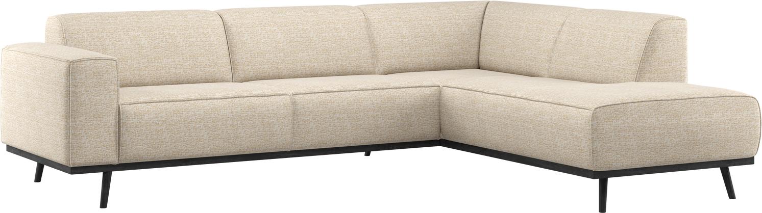 Hjørnesofa Woood Statement Beige Melange  Højrevendt B274xd210    100  Polyester  Fast Polstring