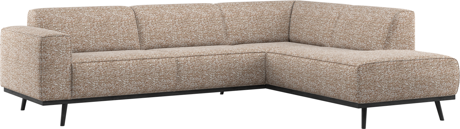 Hjørnesofa Woood Statement 274x210   Lysebrun Melange 100  Polyester Højrevendt