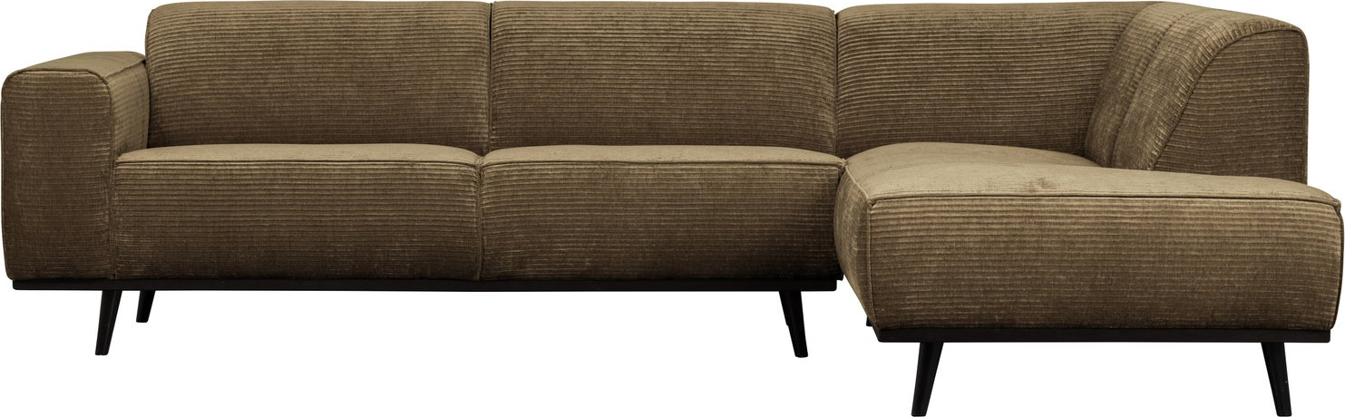 Hjørnesofa Woood Statement Højrevendt Chaiselong  Brun Fladribbet Jacquardstof  274x210
