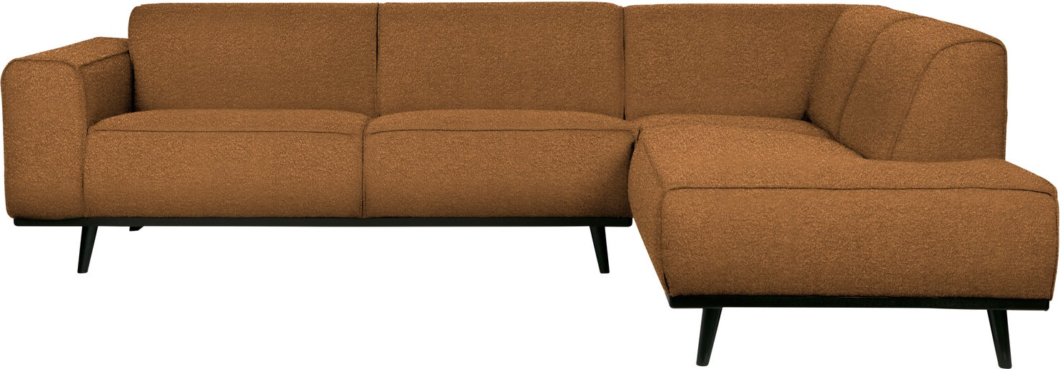 Hjørnesofa Woood Statement Højrevendt Chaiselong  Bouclé 100  Polyester  Rødbrun  B274xd210xh77