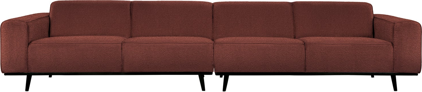 -personers Sofa Woood Statement Kastanjebrun Bouclé 100  Polyester B372 D93 H77   Bonell-fjedre Martindale 100000