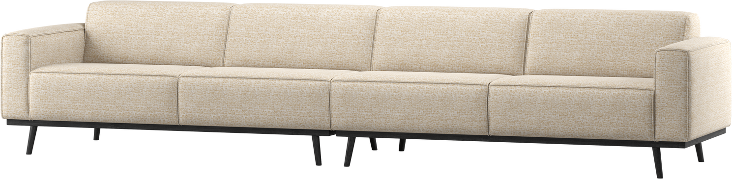 -personers Sofa Woood Statement  Beige Melange  Vævet Polyester  Bredde 372