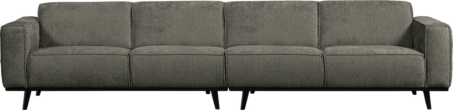 -personers Sofa Woood Statement   Dyb Blå Struktureret Velour B372