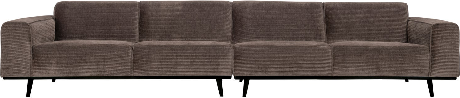 -personers Sofa Woood Statement Taupe Vævet Ribstof B372