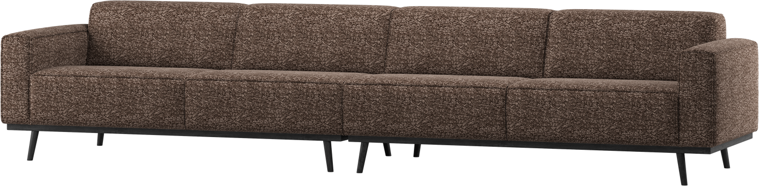 -personers Sofa Woood Statement Lounge-sofa B372   Brun Melange 100  Polyester Birketræsben