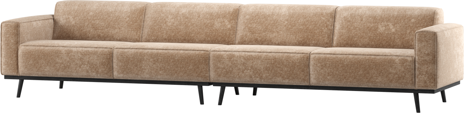-personers Sofa Woood Statement Lyserød Chenille Velour Polstret B372