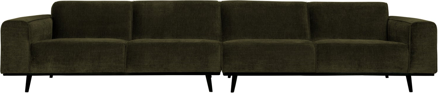 -personers Sofa Woood Statement  Varm Grøn Jacquard Ribstof  Fløjlsagtig  372   93   77    Skum   Bonell-fjedre