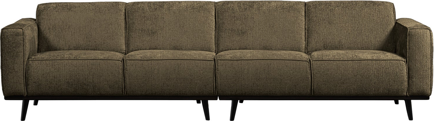 -personers Sofa Woood Statement 280   Grøn Ferra Strukturvelour Elegant Afrundet Design