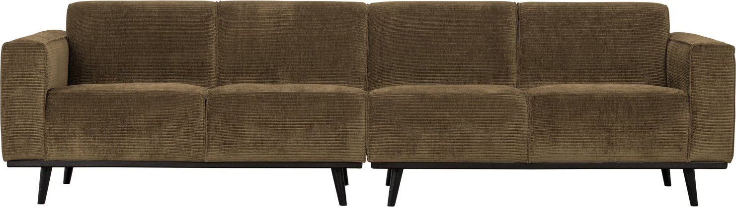 -personers Sofa Woood Statement 280   Brun Jacquardvævet Ribstof Fløjlsagtig