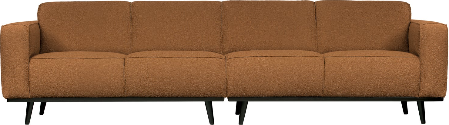 -personers Sofa Woood Statement  Rødbrun Bouclé 280x93x77