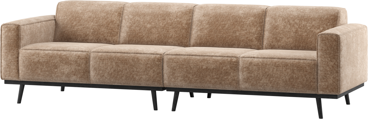 -personers Sofa Woood Statement  Velour-chenille Taupe  B280    Bonell-   Zigzagfjedre