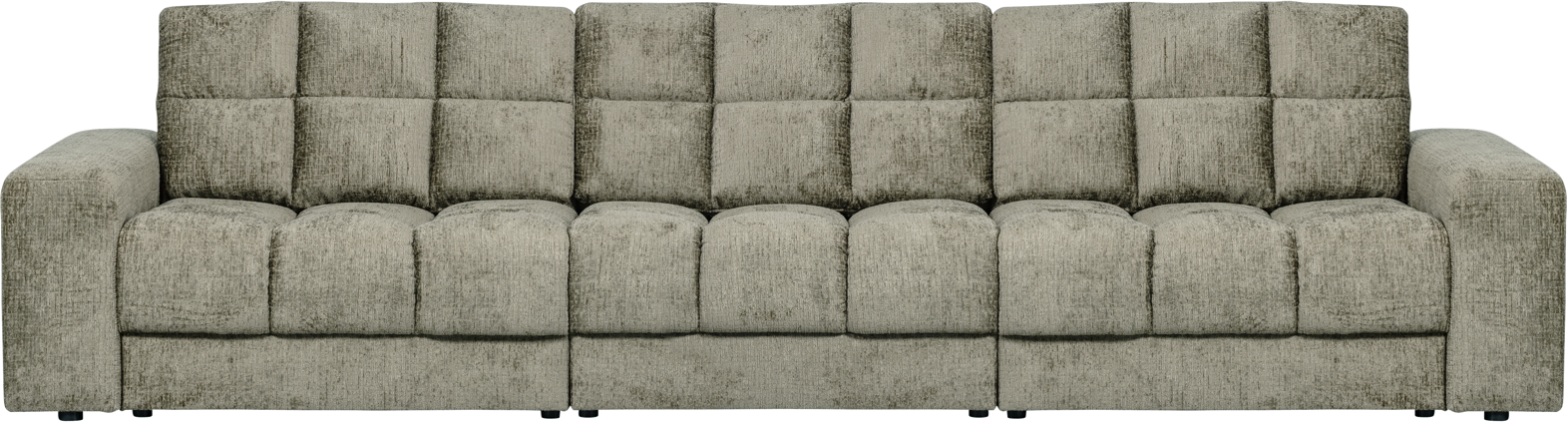 Woood Second Date  -pers  Velour Sofa Frost   Luksus Loungesofa Med Tykke Rygpuder