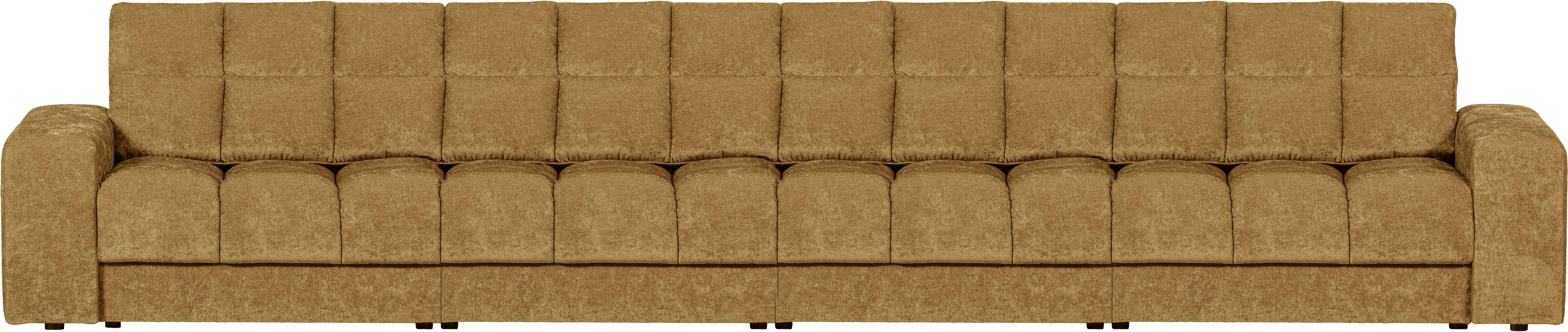 -personers Lounge Sofa Woood Second Date   Gylden Polyesterstof