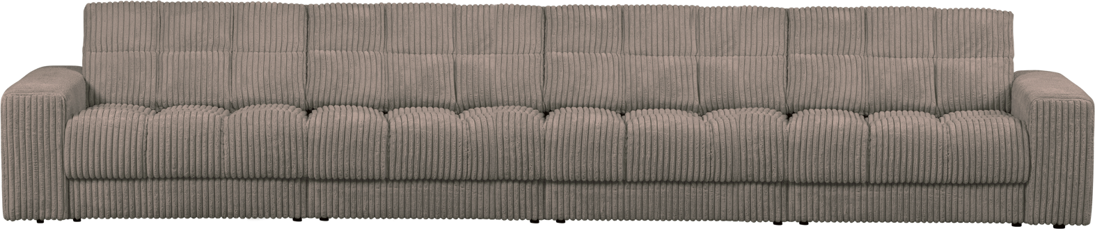 -personers Sofa Woood Second Date   Mudderfarvet Fløjl L406x99x78