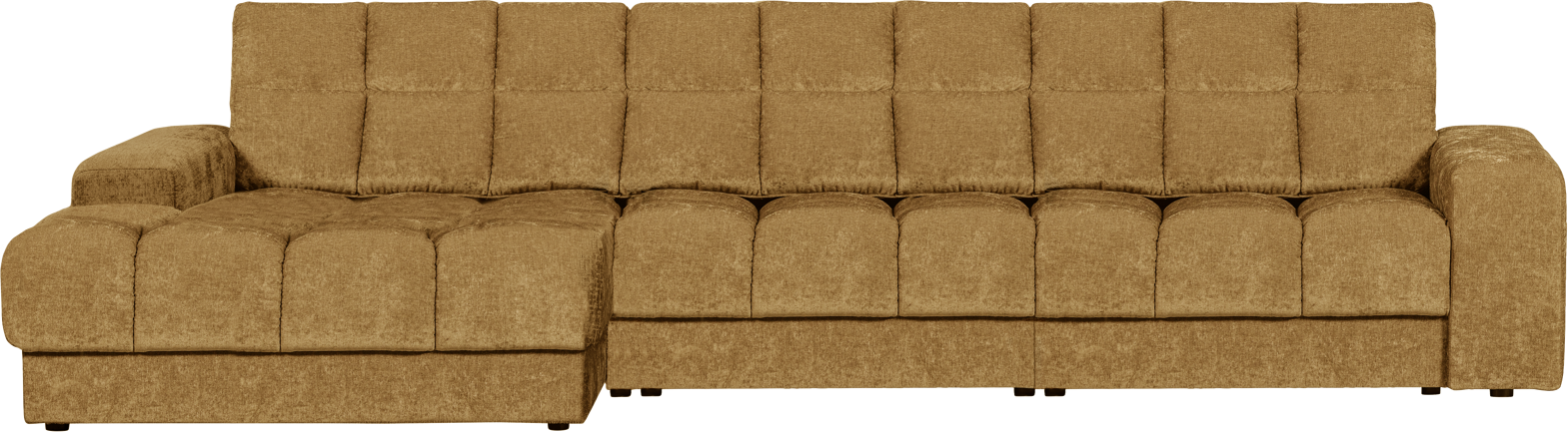 Chaiselong Sofa Woood Second Date Venstrevendt Guld Polyesterstof Loungesofa