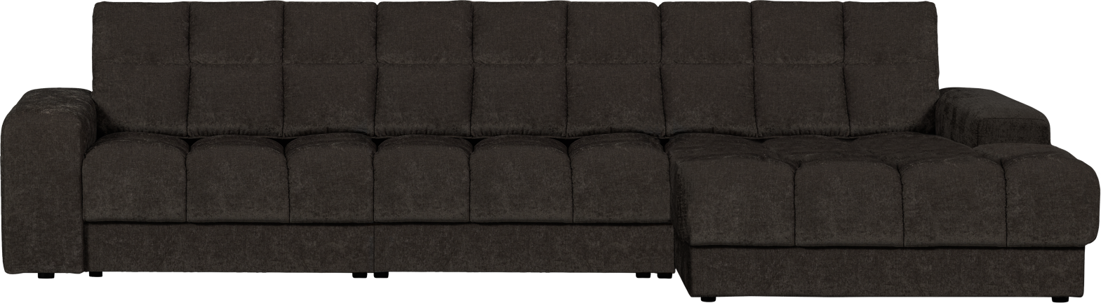 Chaiselong Sofa Woood Second Date Højrevendt Antracit Polyester Loungesofa 140   Dyb