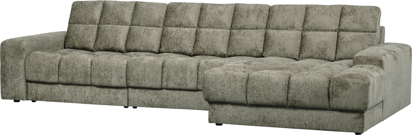 Chaiselong Hjørnesofa Woood Second Date Frost Velour Højrevendt 316x162   Loungesofa