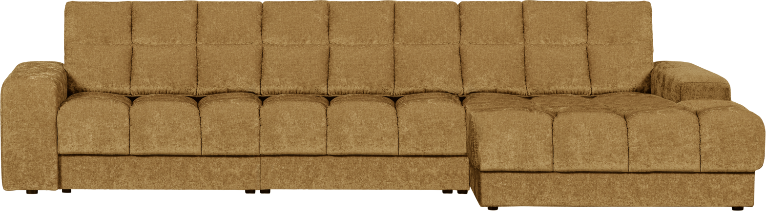 Chaiselongsofa Woood Second Date Guld Polyester 316x162   Højrevendt Loungesofa