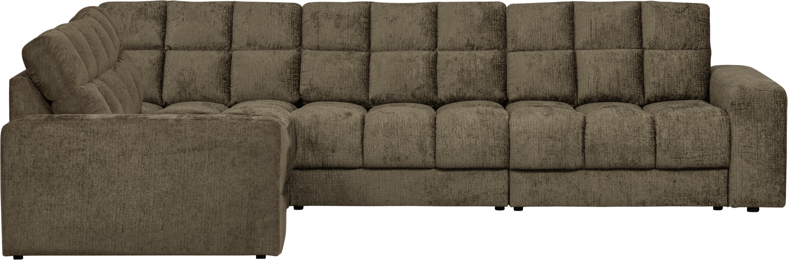 Woood Second Date Venstrevendt Hjørnesofa Velour Grøn 78ã 212ã 316