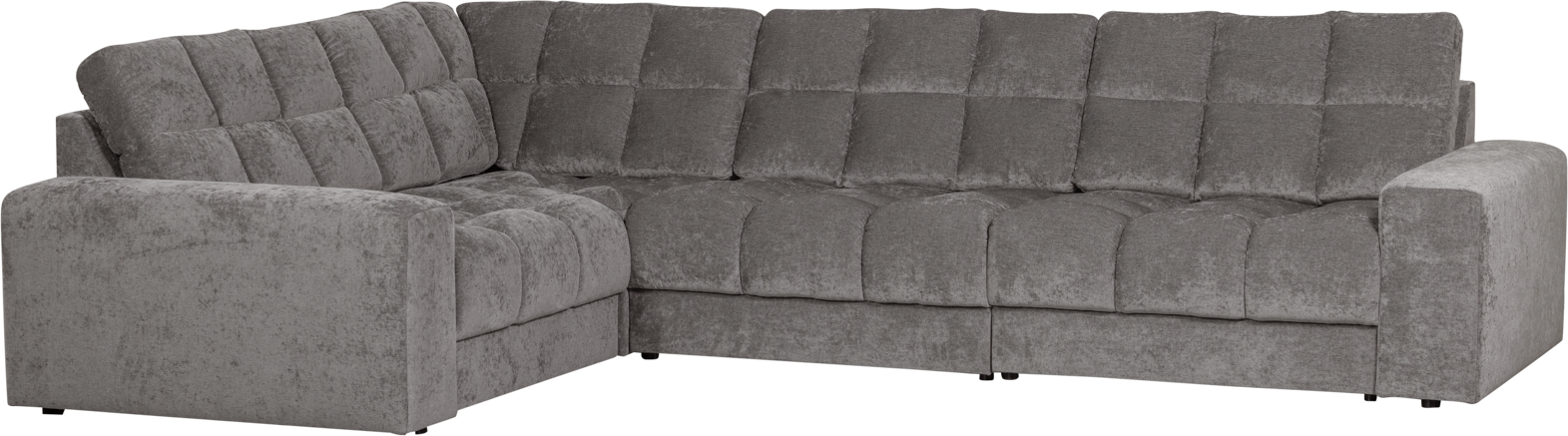 Hjørnesofa Venstrevendt Woood Second Date Grå Polyester Med Komfortable Puder 316x212
