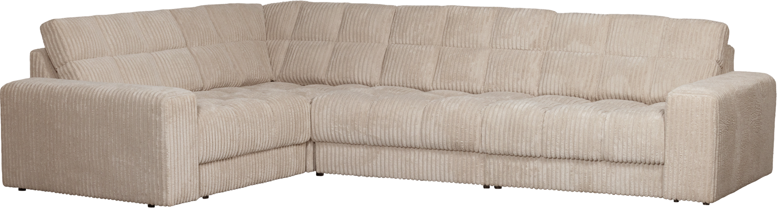 Hjørnesofa Venstrevendt Woood Second Date Fløjl Travertin 316x212