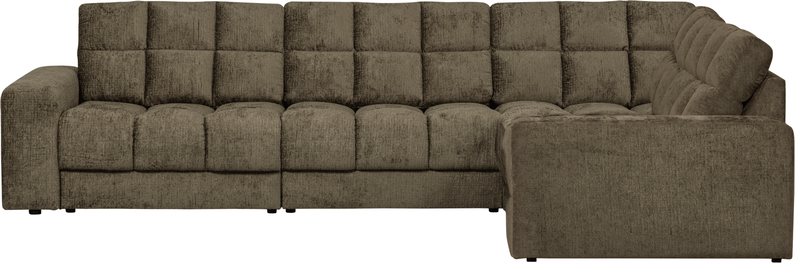 Hjørnesofa Woood Second Date Højrevendt Grøn Velour 316x212x78