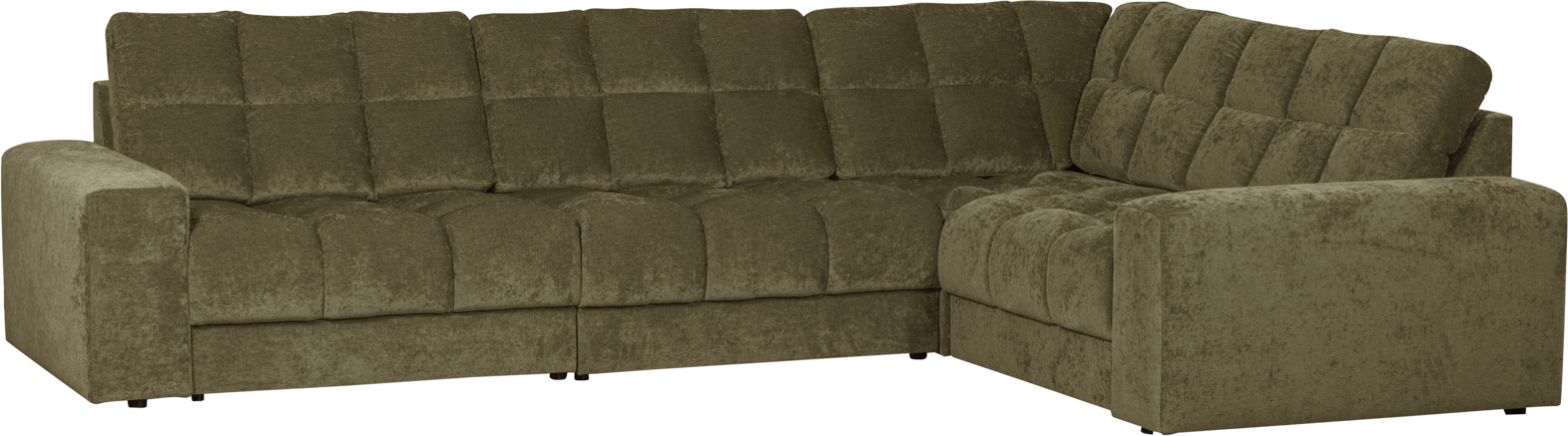 Hjørnelounge-sofa Højrevendt Woood Second Date Grøn Polyester 78x212x316