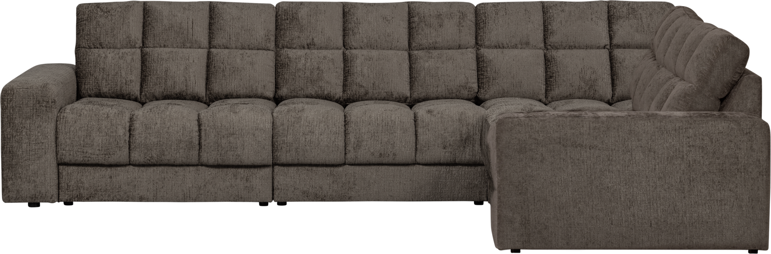 Hjørnesofa Woood Second Date Velour Højrevendt Grå 316x212
