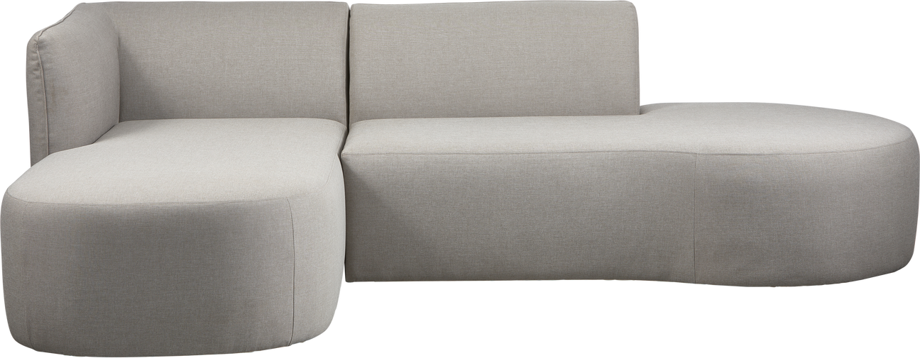 Udendørs Chaiselong Hjørnesofa Woood Collection  Sand Sira Outdoor-stof  Aluminiumramme  Venstrevendt  H71ã B258ã D168