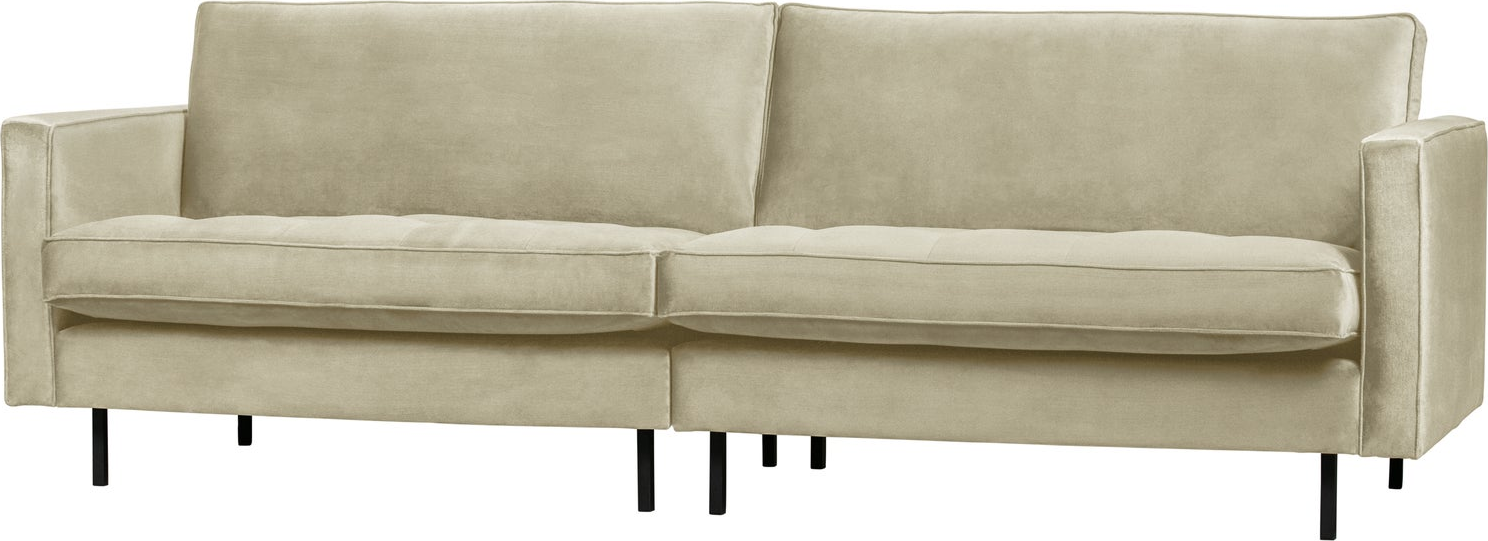 -personers Sofa Woood Rodeo Classic Pistaciegrøn Velour 275    Quiltet Sæde  Metalben