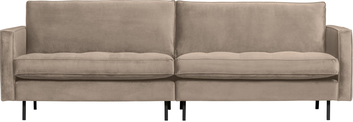 -personers Sofa Woood Rodeo Classic  Khaki Velour  275    Quiltede Sædehynder  Fast Siddekomfort