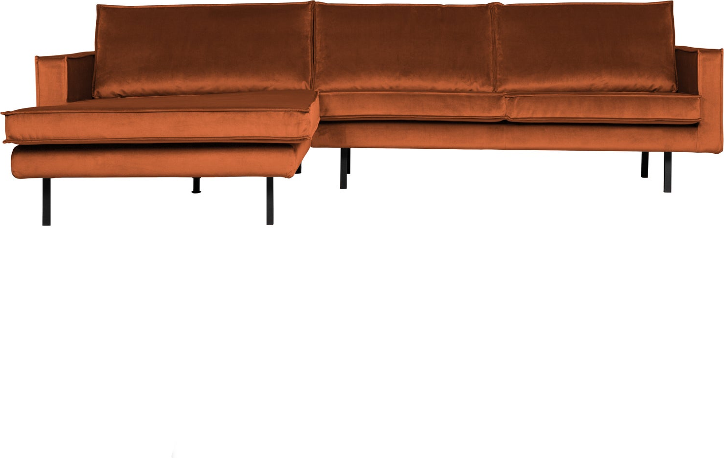 Loungesofa Woood Rodeo Venstrevendt Chaiselong 300   Rust Jarra Velour