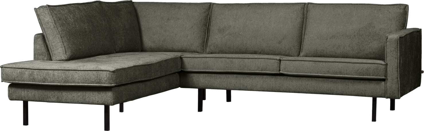Loungesofa Woood Rodeo Hjørnesofa Venstre  Grov Velour Frost Blå  B266