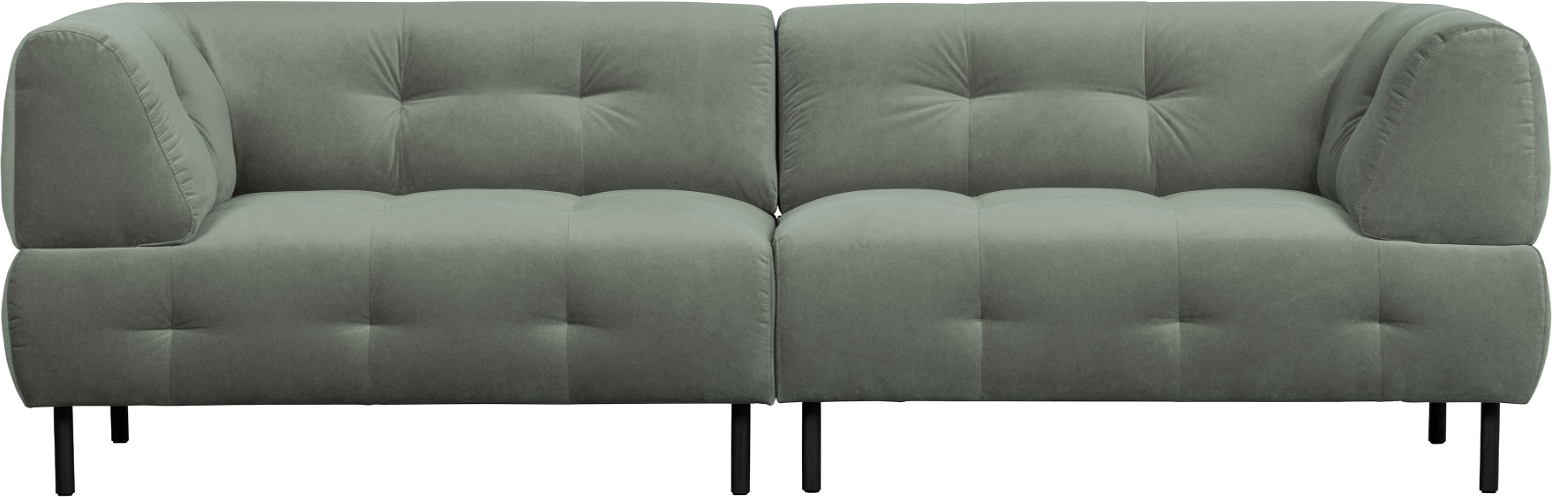 Woood Exclusive Lloyd Sofa til 4 – Bleg Grøn Fløjl