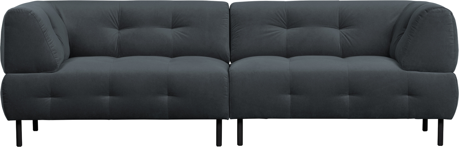 Elegant Mørkegrå Fløjl Sofa til 4 – Stilfuld Indretning