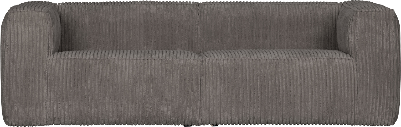 -personers Sofa Woood Exclusive Bean Mørkegrå Ribbet Fløjl H73ã B246ã D96