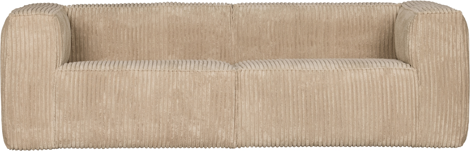 -personers Sofa Woood Exclusive Bean Fløjl Lysebrun 73ã 246ã 96