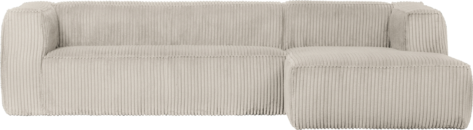 Elegant Hjørnesofa Bean i Lys Naturfløjl – Fantastisk Udsalg!