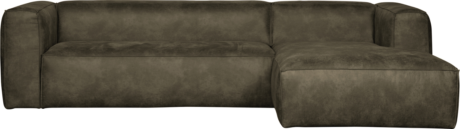 Hjørnesofa Woood Bean – Army Grøn Læderlook Tilbud!