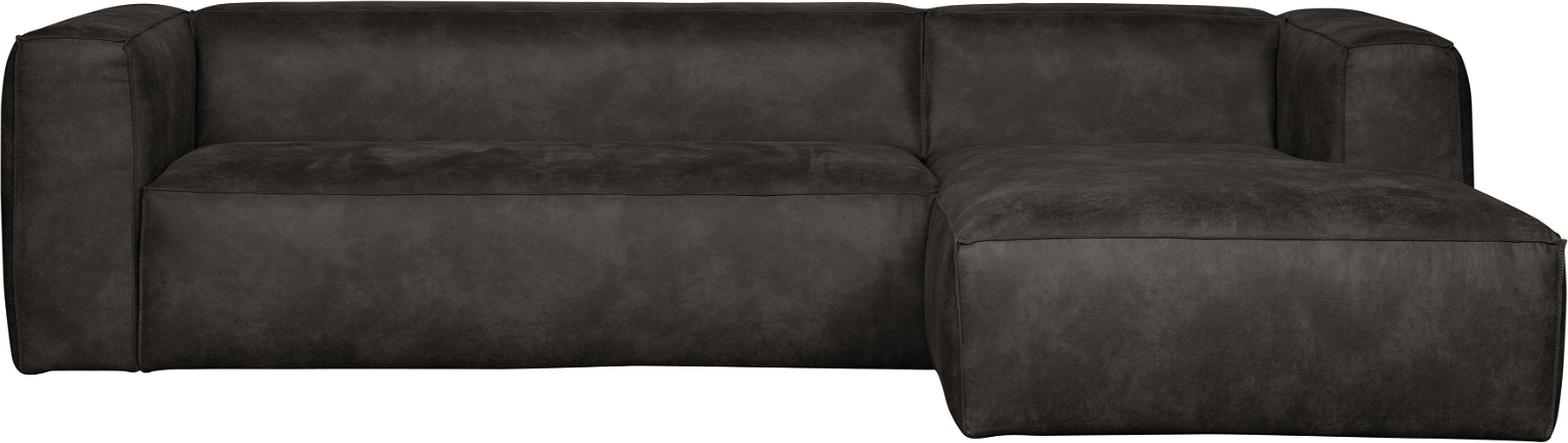Woood Bean Hjørnesofa – Elegant Sort Læderlook Tilbud!