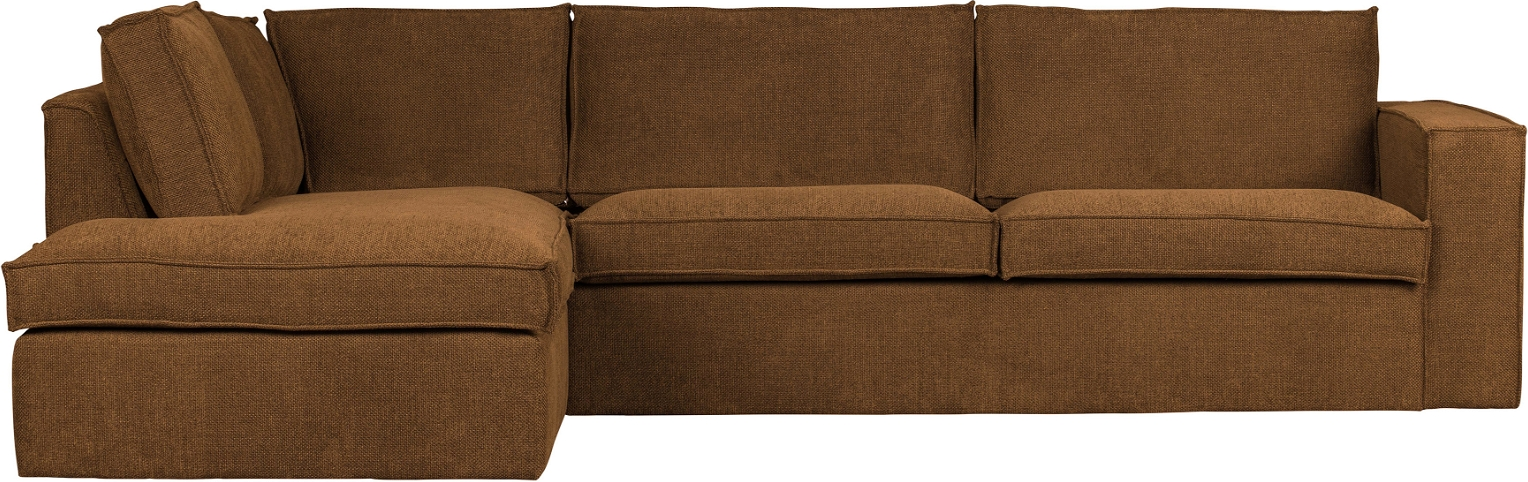 Stilfuld Hjørnesofa Woood Freddie i Bronzebouclé – Udsalg!