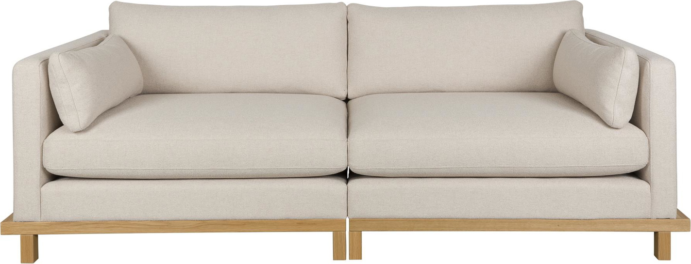 -personers Sofa Zuiver Blossom   Lysgrå Natur   Polyakrylstof   -skum  Egetræ