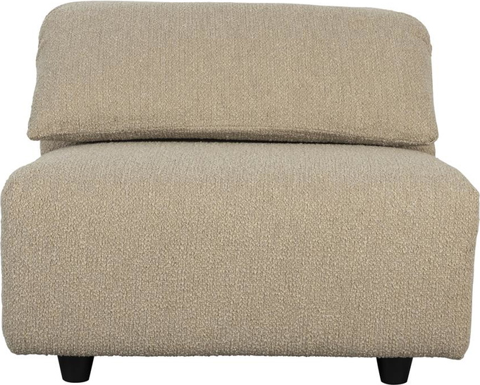 -personers Sofa Zuiver Wings Stenlysgrå Slidstærkt Stof Justerbart Ryglæn