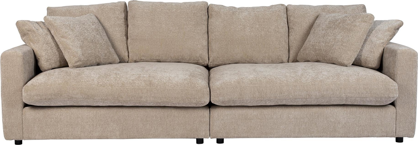 -personers Sofa Zuiver Sense Stengrå Stof 266x113x85    -skum Slidstærk