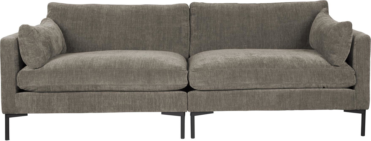-personers Sofa Zuiver Summer  Kaffe Stof  Aftageligt Betræk  ø230x101x82