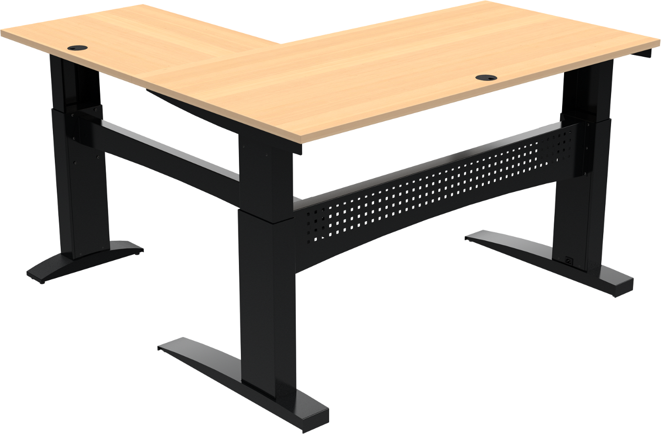 Hæve-/Sænkebord Zennord Flexdesk 501-11 – Bøg & Sort Design