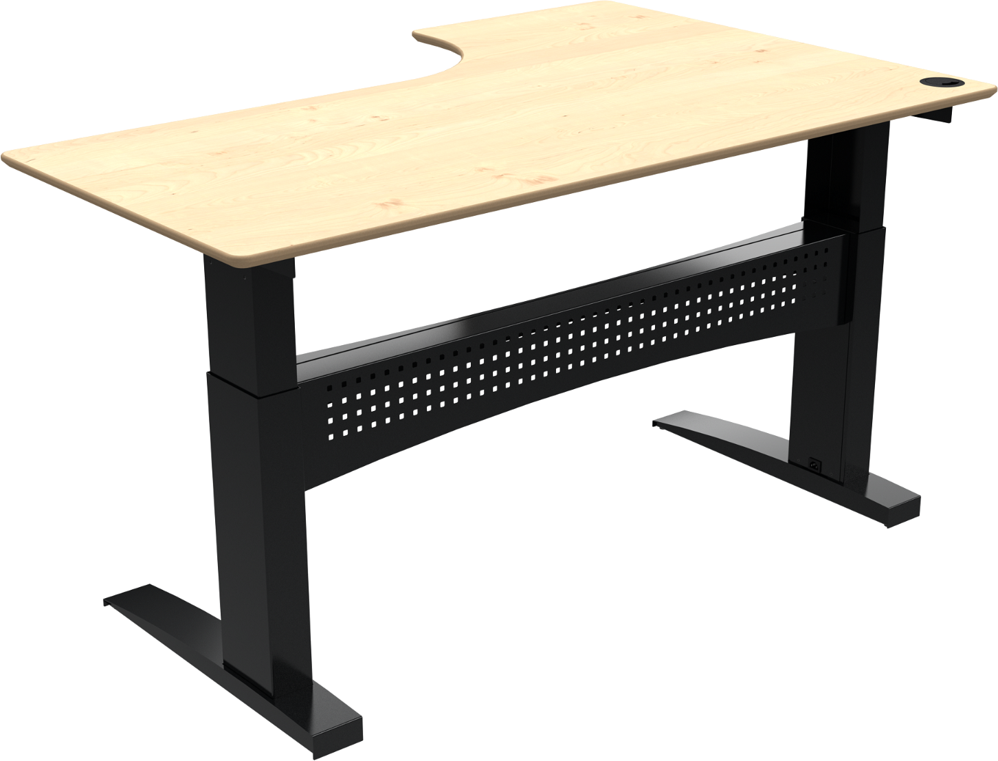 Hæve-/sænkebord Zennord Flexdesk L-form Venstre - Udsalg!